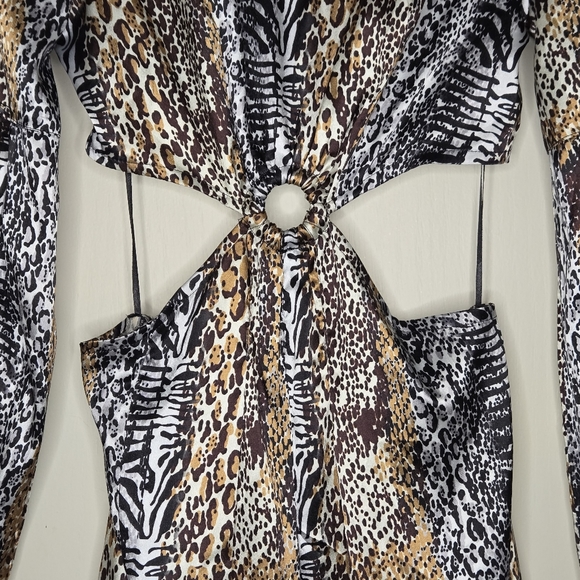 NWT Raga animal print Cut Out Maxi Dress  Small - Picture 2 of 7